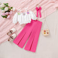 Strap Flower Pants Set